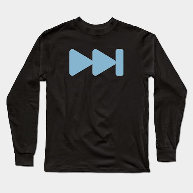 Forward button - blue Long Sleeve T-Shirt by The Nature of Things